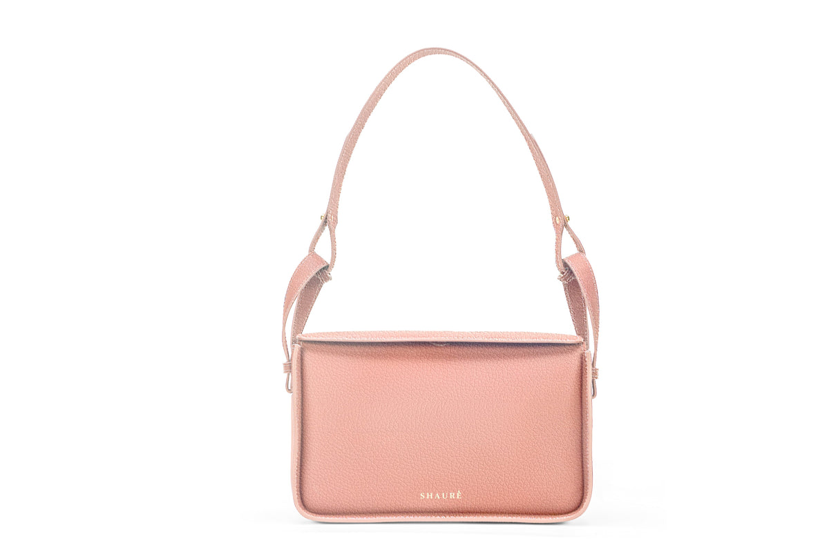 Shaure Myco Luxe shoulder satchel in HyphaLite mushroom leather